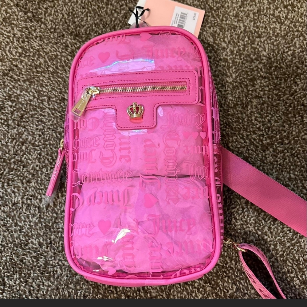 JUICY COUTURE PINK BEACHIN SLING BAG,NWT